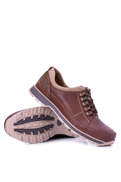 Półbuty Męskie Brązowe Outdoor Ivar