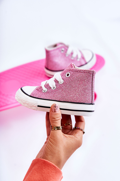 Dziecięce Trampki Wysokie Różowe Catrina