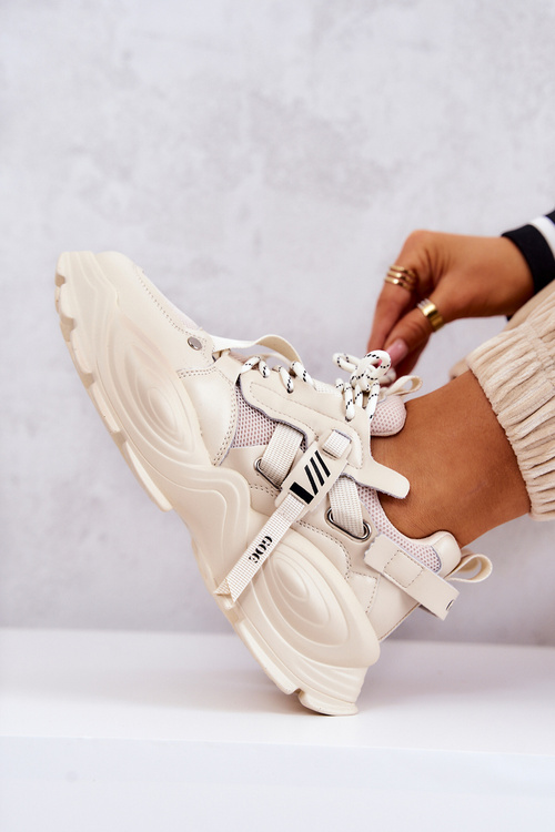 Buty Sportowe Sneakersy GOE JJ2N4082 Beżowe