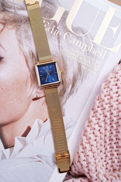 Damski Zegarek Giorgio & Dario Złoty Granatowa Tarcza Fanne