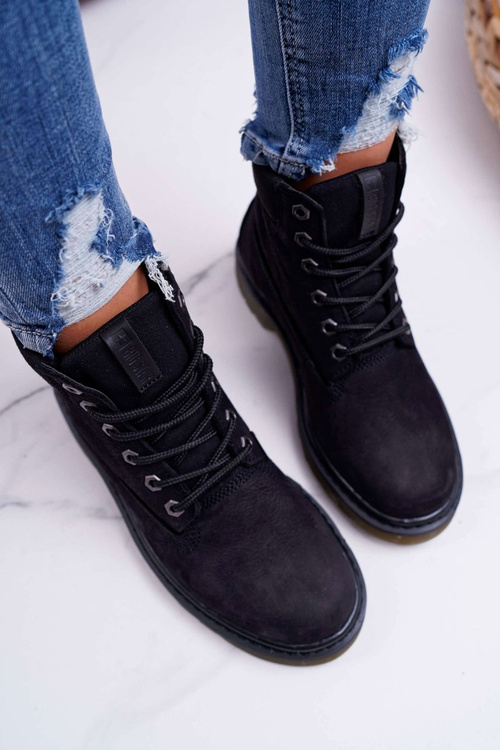 Damskie Botki Trapery Big Star Czarne EE274014