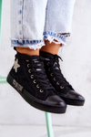 Klasyczne Wysokie Trampki Big Star JJ274380 Czarne