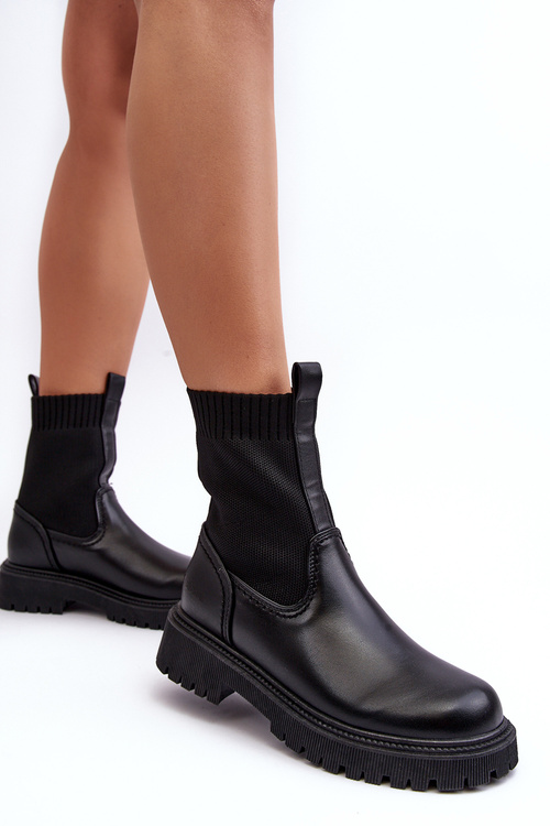 Botki Na Płaskim Obcasie Czarne Big Star MM2745432