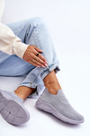 Damskie Wsuwane Buty Sportowe Szare Claris