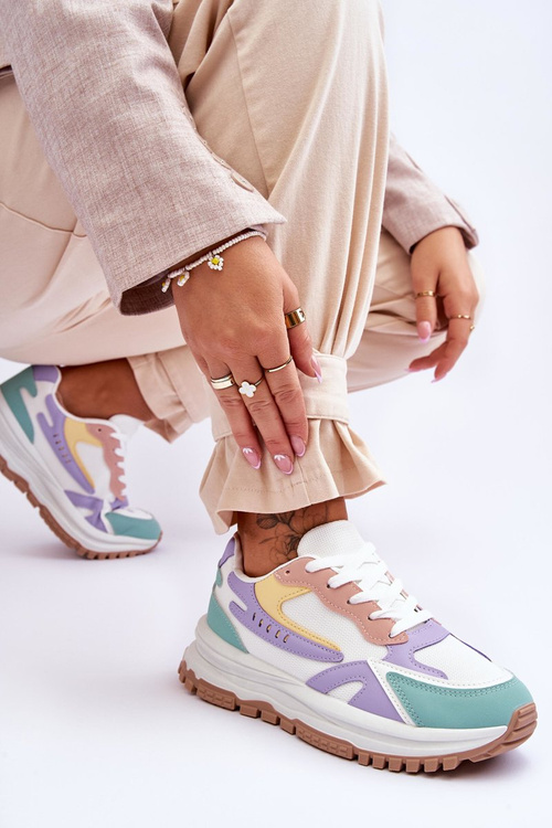 Damskie Modne Buty Sportowe Na Platformie Multikolor Georgette