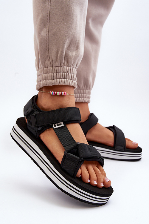 Damskie Sandały Na Platformie Lee Cooper LCW-24-05-2753 Czarne