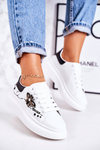 Damskie Sportowe Buty Sneakersy Z Muchą Białe Amour