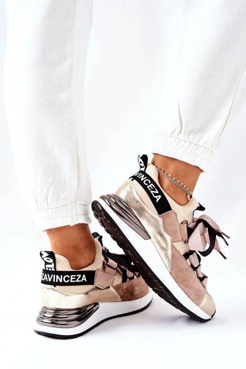 Sportowe Buty Sneakersy Beżowe Dexla