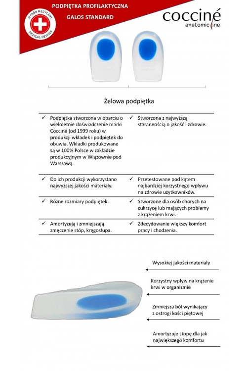 COCCINE GALOS Podpiętki Na Ostrogi Z Żelu