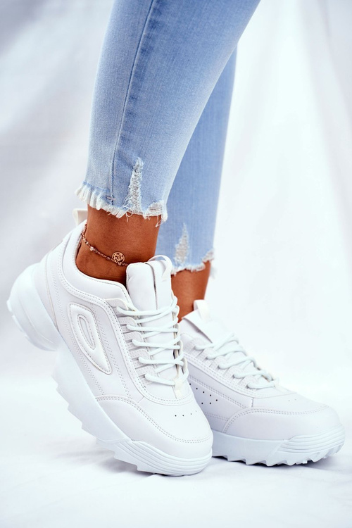 Sportowe Damskie Buty Białe Hover