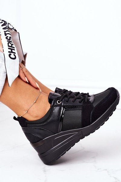 Sneakersy Na Koturnie Vinceza 10606 Czarne