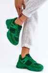 Modne Buty Sportowe Sneakersy Zielone Frezio