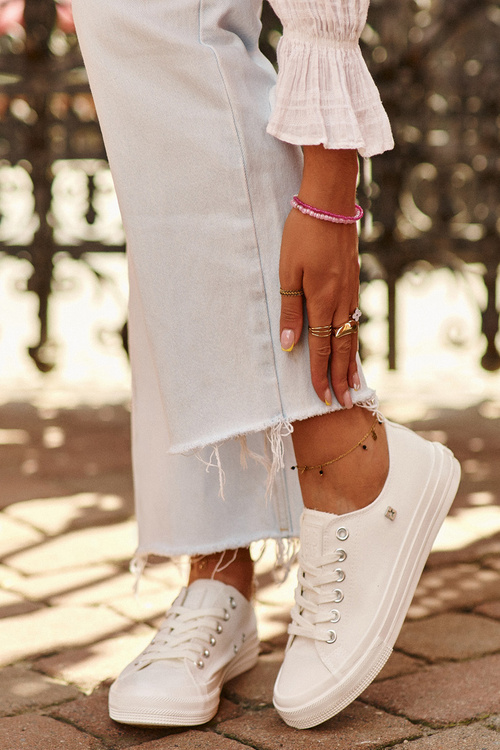 Klasyczne Trampki Damskie Big Star NN274285 Białe