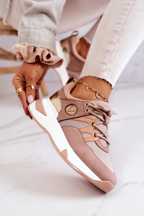 Sportowe Buty Sneakersy Brudny Róż Imperio