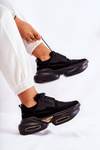 Damskie Sneakersy Sportowe Buty Czarne New Horizon