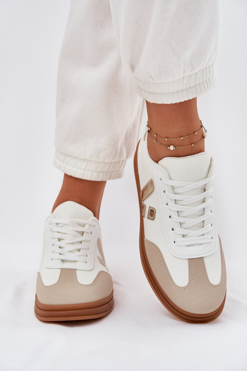 Sneakersy Damskie Eko Skórzane Białe Micca