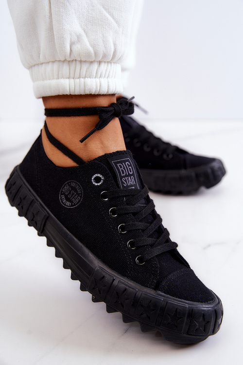 Damskie Trampki Tenisówki BIG STAR JJ274510 Czarne
