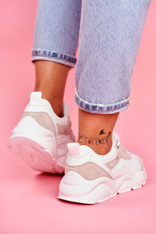 Damskie Sportowe Obuwie Sneakersy Big Star Białe FF274958