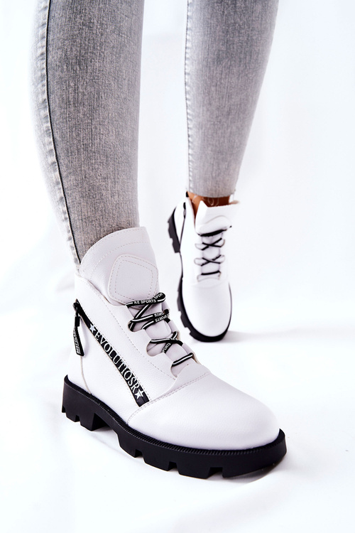 Botki Ocieplane Futerkiem Sergio Leone Białe TR740