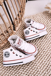 Dziecięce Wysokie Trampki Z Suwakiem BIG STAR HH374083 Białe