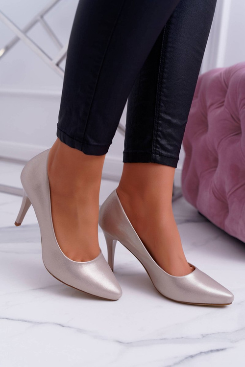 Szpilki Damskie Sergio Leone 1399 Złote Greca