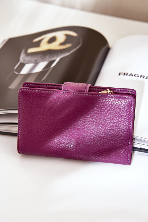 Damski Portfel Z Eko Skóry Fioletowy Isamille