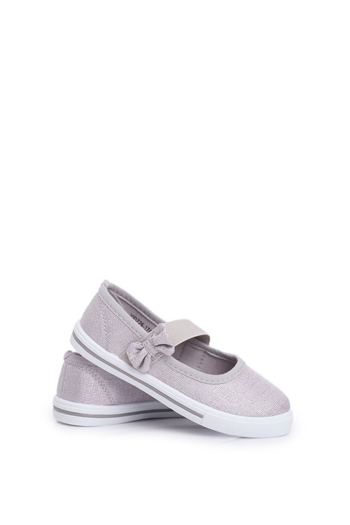Dziecięce Tenisówki Balerinki Srebrne Bianka