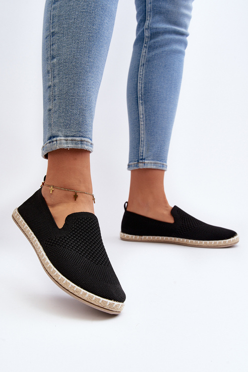 Wsuwane Damskie Espadryle Czarne Harmonie