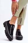 Materiałowe Trampki Na Platformie Big Star LL274149 Czarne