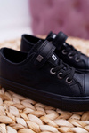 Dziecięce Skórzane Trampki BIG STAR EE374034 Czarne