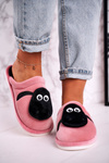Damskie Welurowe Papcie Z Owieczką Pudrowy Róż Charlie