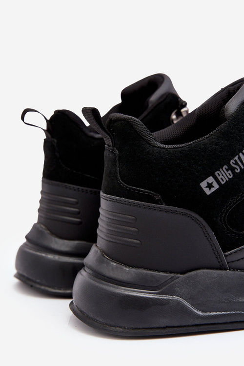 Ocieplane Buty Sportowe Męskie Czarne Big Star MM174161