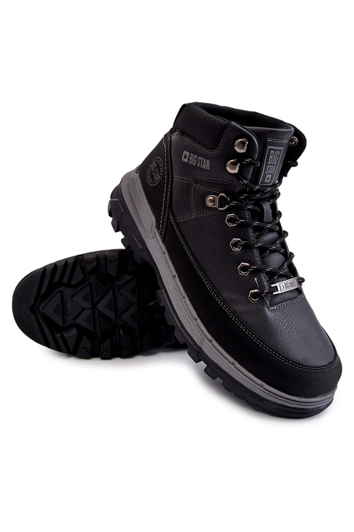 Męskie Botki Trapery Memory Foam Big Star KK174120 Czarne
