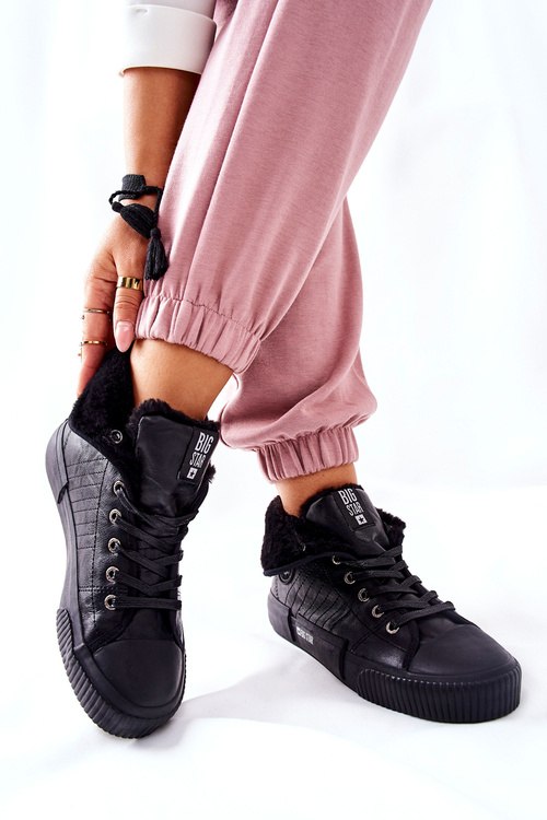 Damskie Ocieplane Trampki BIG STAR II274155 Czarne