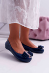 Granatowe Damskie Balerinki Meliski Kasha 