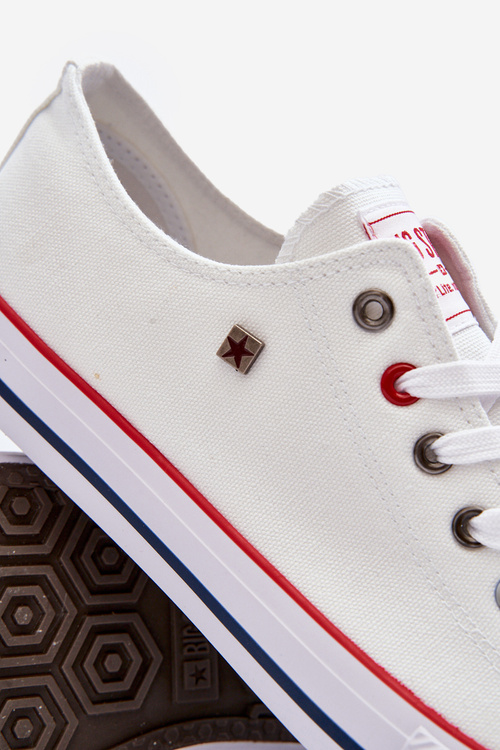 Big Star Niskie Męskie Białe Trampki T174102