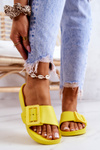 Klapki Damskie Big Star z Klamrą FF274A392 Żółte
