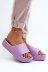 Damskie Klapki Na Grubej Podeszwie Fioletowe Oreithano