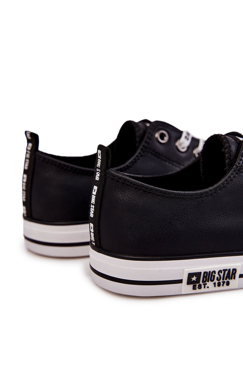 Męskie Skórzane Trampki Big Star KK174047 Czarne