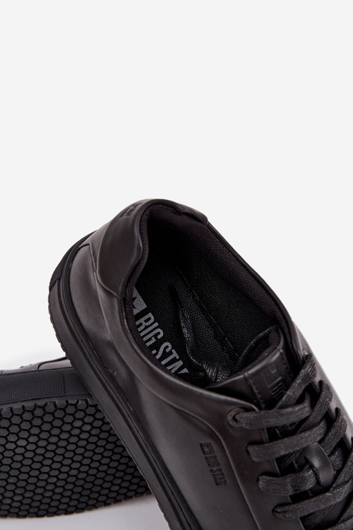 Skórzane Trampki Sneakersy Męskie Big Star SS174121 Czarne