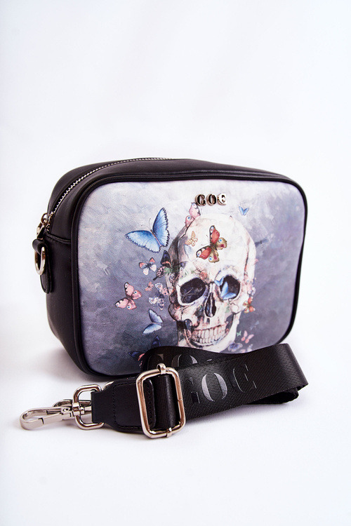 Skórzana Torebka Listonoszka GOE ZNJ011 Czarna