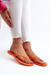 Płaskie Elastyczne Klapki Japonki Damskie ZAXY JJ285254 Pomarańczowe