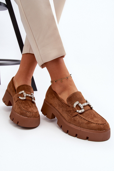 Damskie Mokasyny Z Ozdobą Camel Ellise