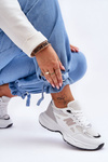 Modne Damskie Buty Sportowe Z Siateczką Białe Venice