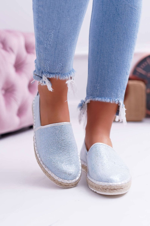 Espadryle Damskie Big Star Pleciona Podeszwa Błękitne DD274767