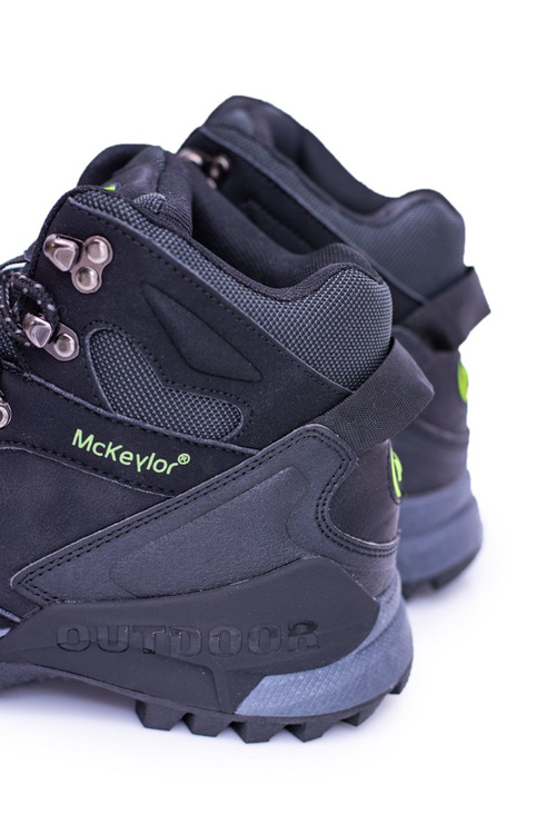 Czarne Obuwie Trekkingowe Męskie Ocieplone Polarem Padava