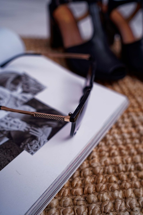 Okulary Przeciwsłoneczne Prius PR-V33 Czarne Transparentne