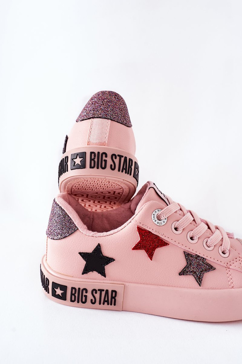 Dziecięce Skórzane Trampki BIG STAR II374033 Różowe
