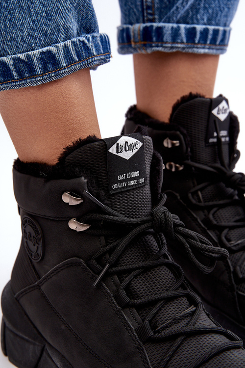 Damskie Ocieplane Botki Na Platformie Lee Cooper LCJ-23-44-1979L Czarne