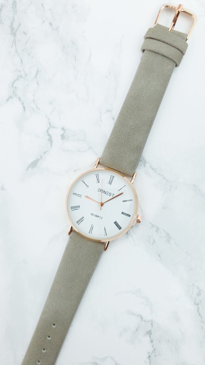 Damski Zegarek Ernest Feel Ciemnobeżowy